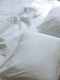 Комплект постільної білизни з тканини Бавовна колір “Білий” BedclozZzes модель 12937 Фото