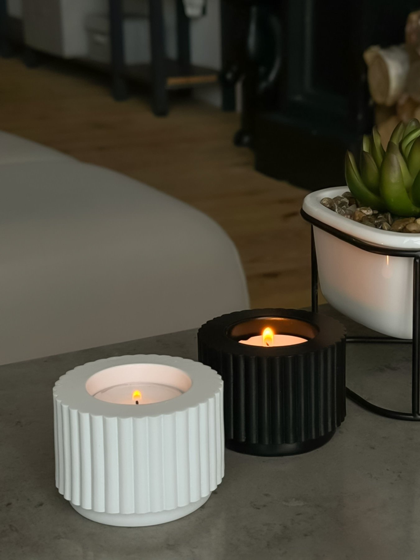 Свічник круглий білий MBM HOME модель SK-37 WHITE Фото