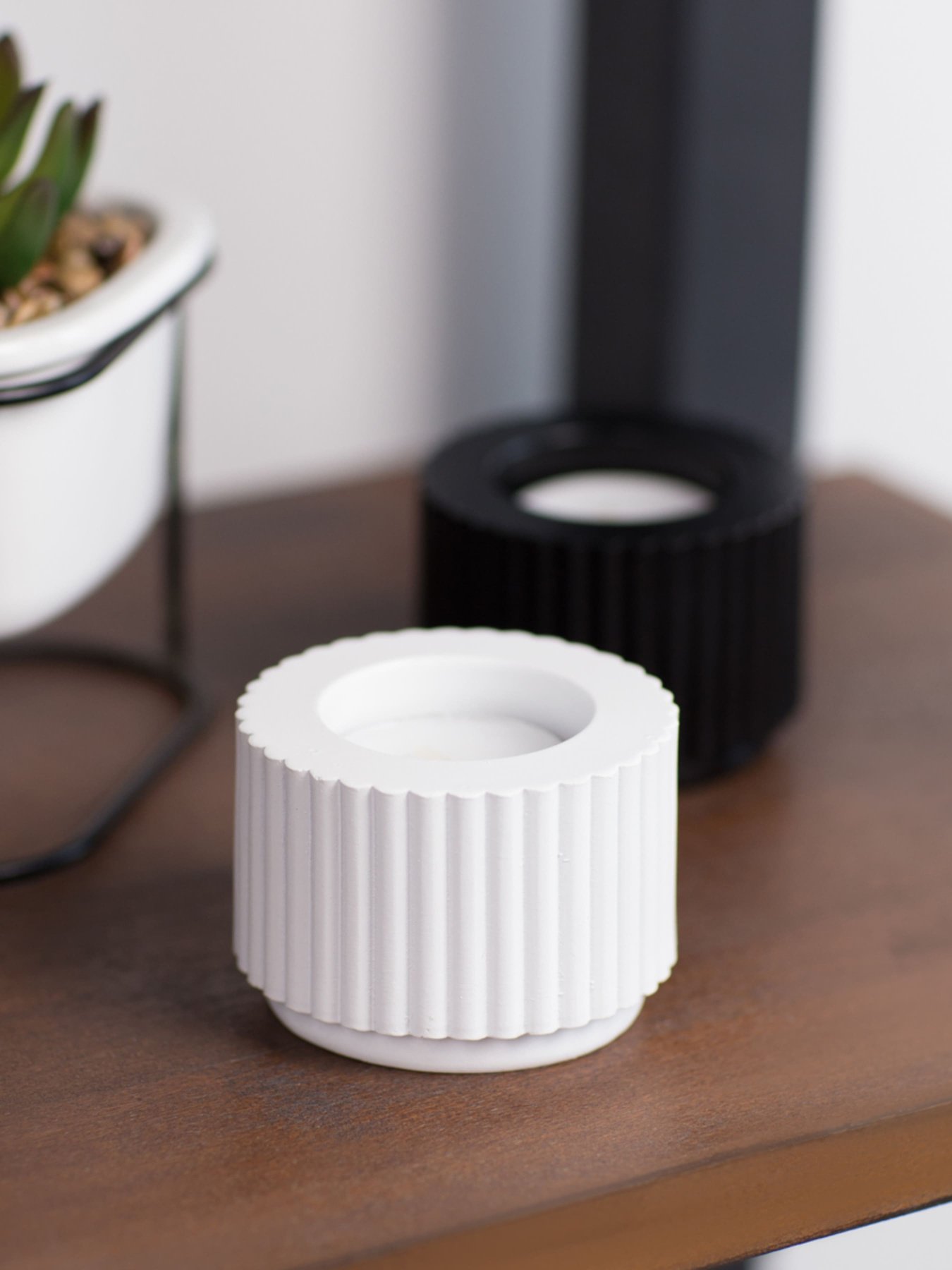 Свічник круглий білий MBM HOME модель SK-37 WHITE Фото