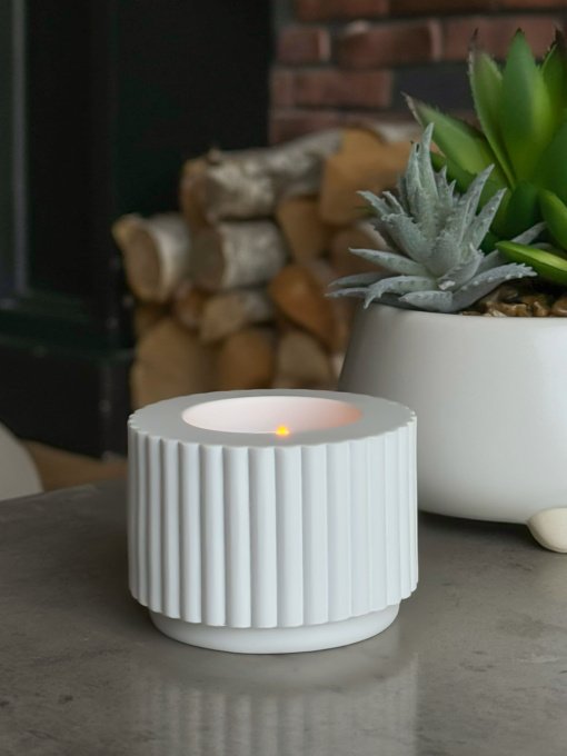 Свічник круглий білий MBM HOME модель SK-37 WHITE Фото