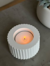 Свічник круглий білий MBM HOME модель SK-37 WHITE Фото