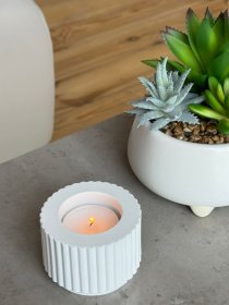 Свічник круглий білий MBM HOME модель SK-37 WHITE Фото