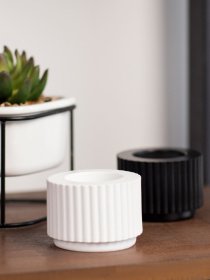 Свічник круглий білий MBM HOME модель SK-37 WHITE Фото