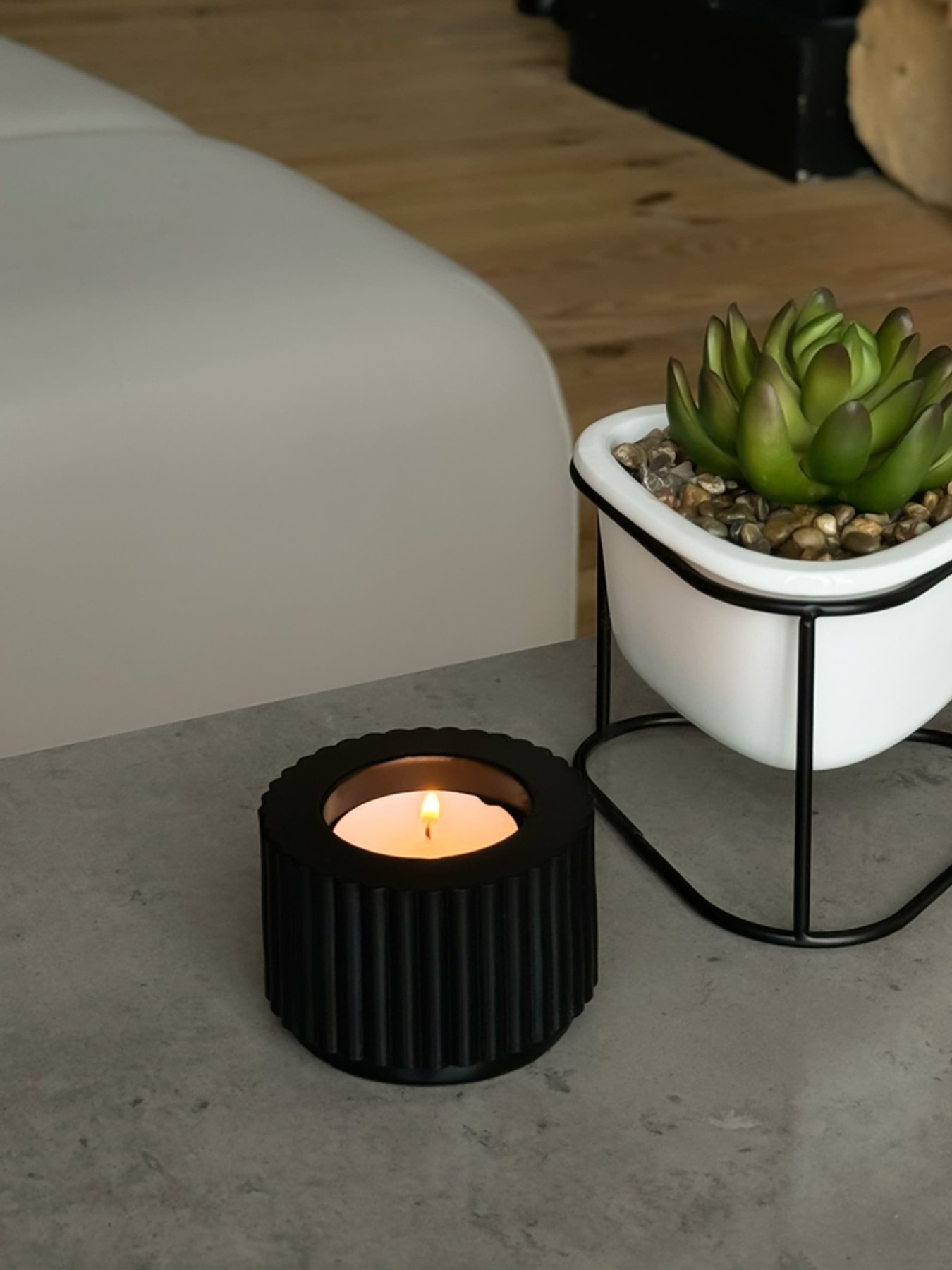 Свічник круглий чорний MBM HOME модель SK-37 BLACK Фото