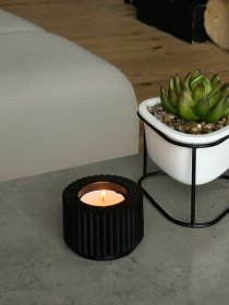 Свічник круглий чорний MBM HOME модель SK-37 BLACK Фото