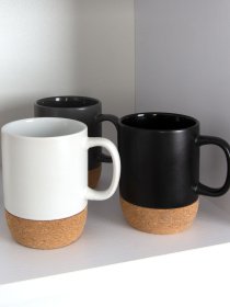 Чашка з корковою підставкою чорна MBM HOME модель KP-14 BLACK Фото