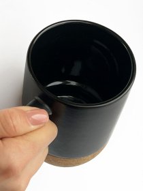 Чашка з корковою підставкою чорна MBM HOME модель KP-14 BLACK Фото