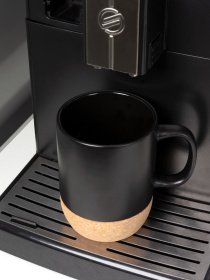 Кружка с пробковой подставкой черная MBM HOME модель KP-14 BLACK Фото
