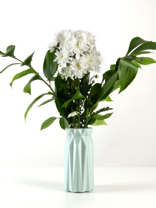 Ваза для квітів пластикова блакитна MBM HOME модель DH-FLOWERS-01 BLUE Фото