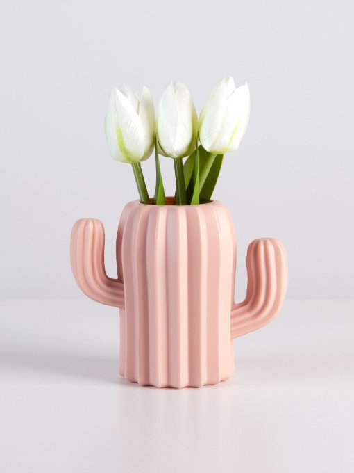 Ваза для квітів пластикова рожева MBM HOME модель DH-FLOWERS-02 PINK Фото