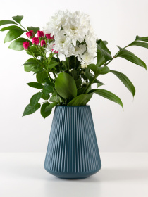 Ваза для квітів пластикова синя MBM HOME модель DH-FLOWERS-04 DARK BLUE Фото
