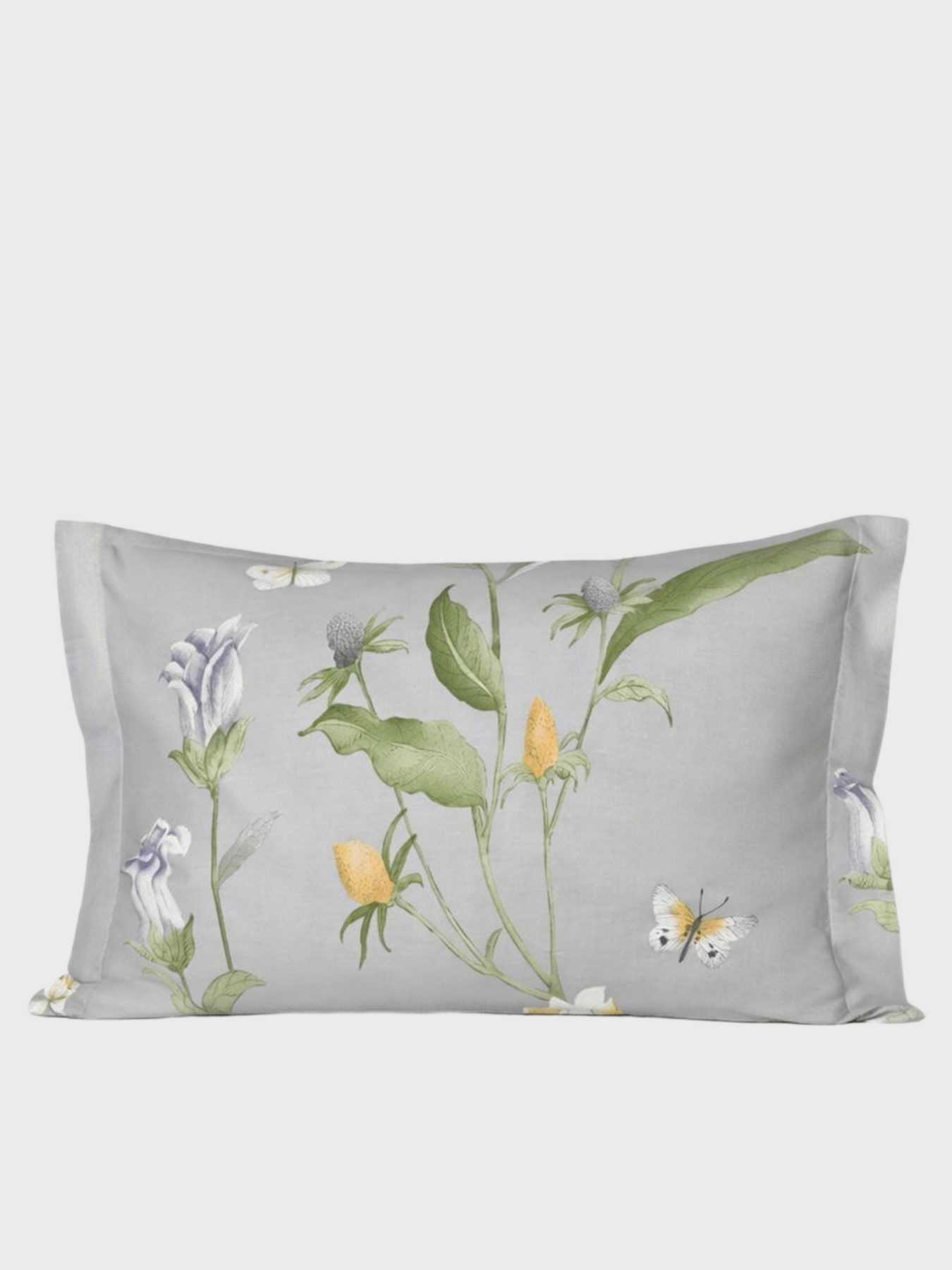 Наволочка "Песня цветов" из натурального сатина MBM HOME модель BL-P-05 GRAY/PRINT Фото