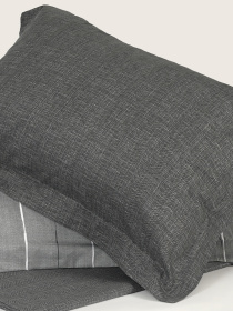 Наволочка "Сутінки" темно-сіра з натурального сатину MBM HOME модель BL-P-07 GRAY/PRINT Фото