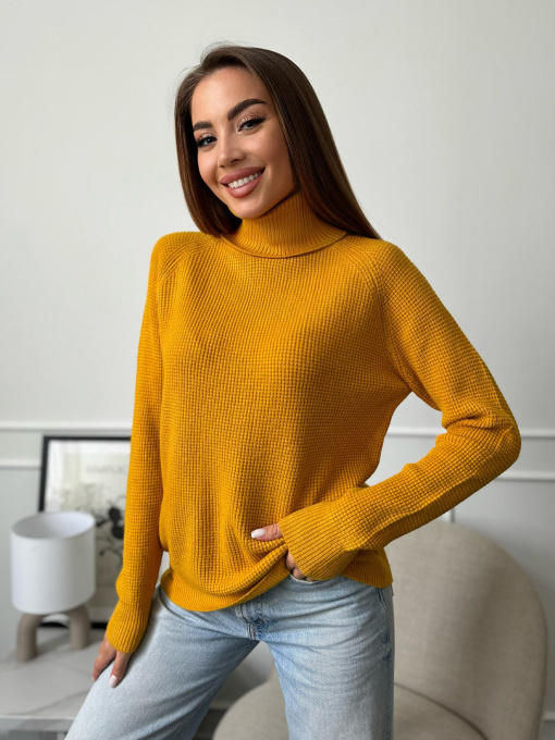 Свитры и кардиганы ISSA Plus модель WN20-658_горчичный Фото