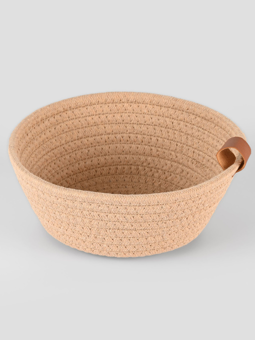 Корзина плетеная круглая бежевая MBM HOME модель TH-33 BEIGE Фото