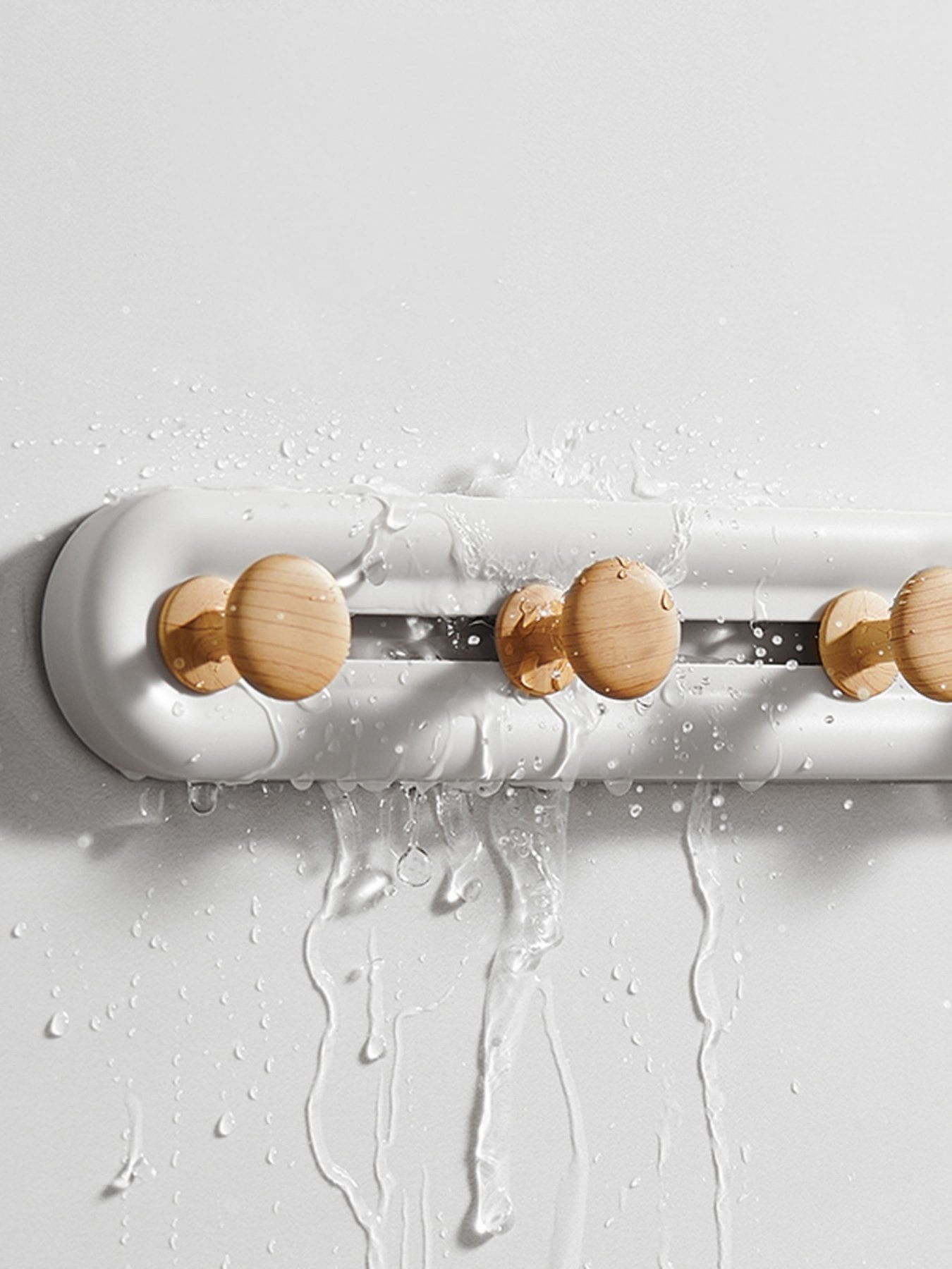 Вішалка на 6 гачків біла/дерево MBM HOME модель HP-01/6 WHITE/WOOD Вішалка на 6 гачків біла/дерево MBM HOME модель HP-01/6 WHITE/WOOD Фото