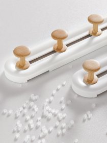Вішалка на 6 гачків біла/дерево MBM HOME модель HP-01/6 WHITE/WOOD Фото