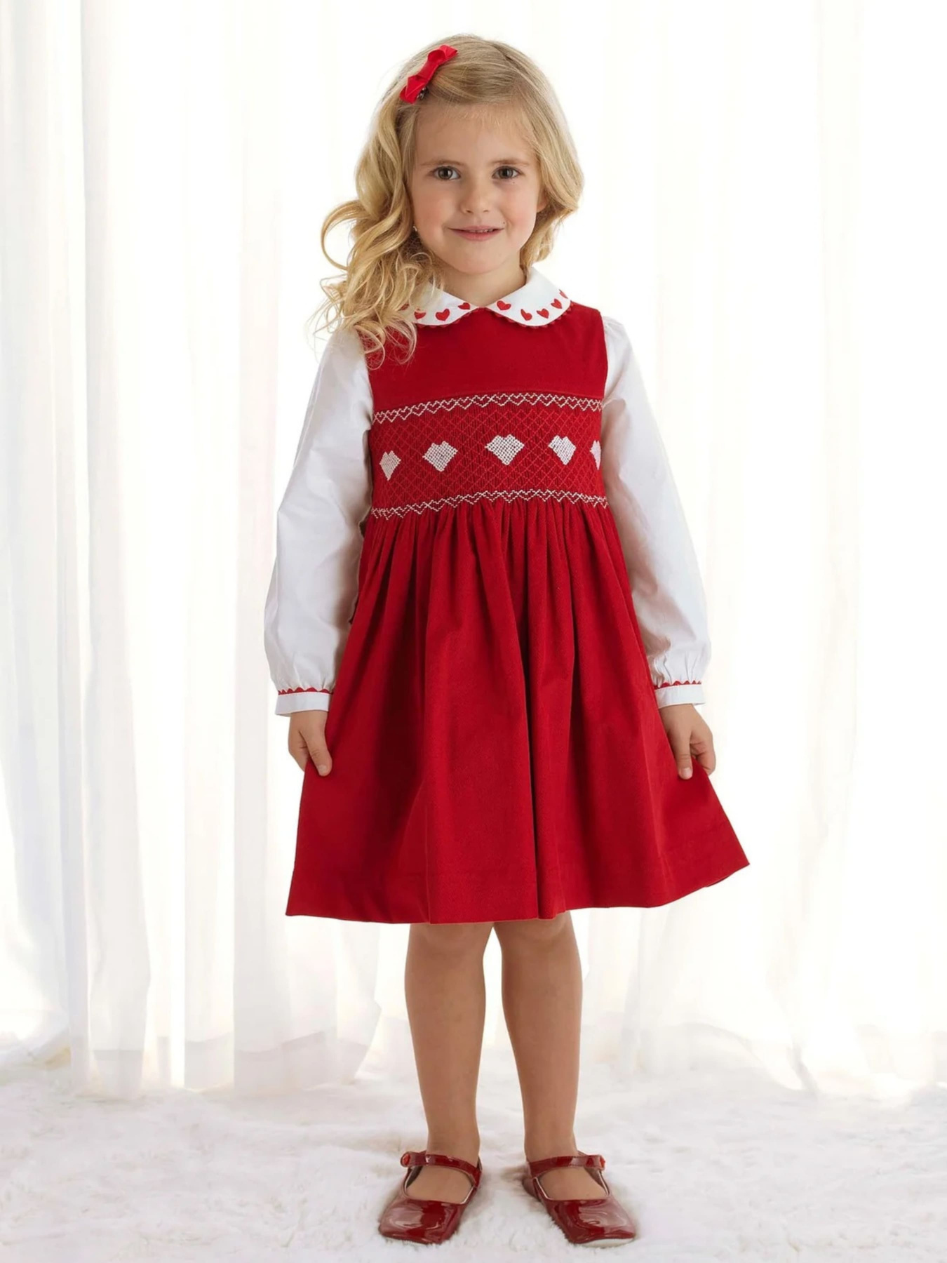 Платья Rachel Riley Heart Smocked модель PI29REAAX-RED Фото