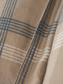 Наволочка "Тартан" з натурального вареного сатину MBM HOME модель BL-P-04 GRAY/BEIGE Фото