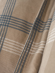Пододеяльник "Тартан" из натурального вареного сатина MBM HOME модель BL-DC-07/08 GRAY/BEIGE Фото