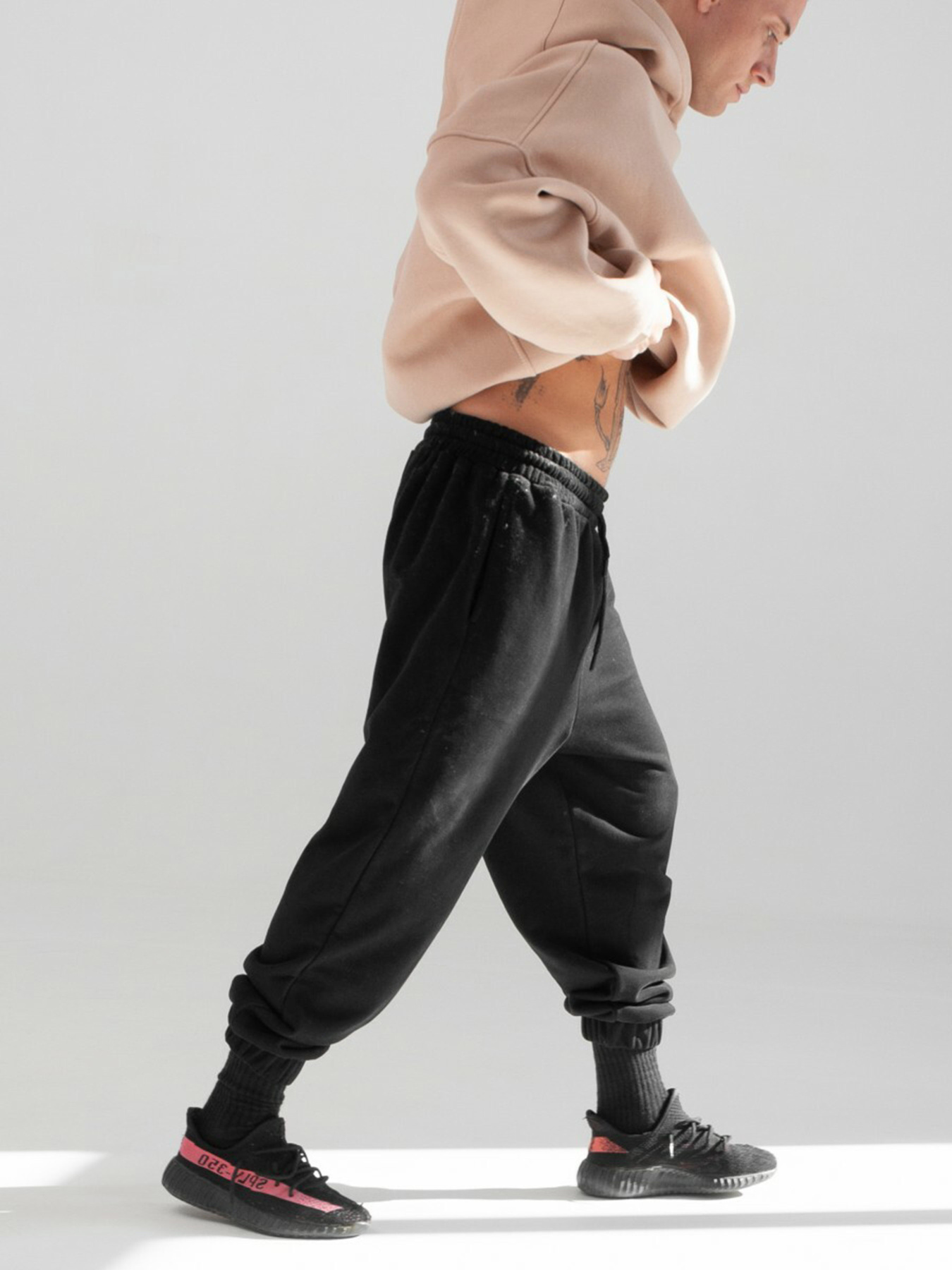 Штани IJ модель jogger-flis-black Штани IJ модель jogger-flis-black Фото