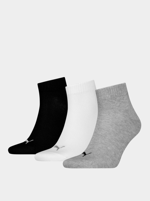 Шкарпетки та гольфи PUMA Unisex Quarter Plain 3p модель 938589 Фото