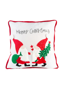 Новогодняя декоративная подушка с аппликацией MBM HOME модель DH-NY-67 COLOR Фото