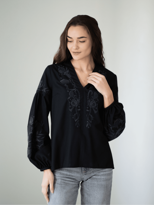 Вишиванки Едельвіка модель 33-23-00black Фото