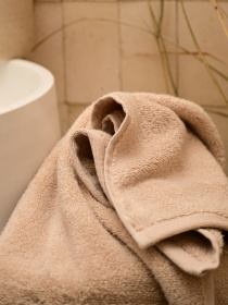 Полотенце из натурального хлопка "Бриз" бежевое MBM HOME модель BT-01/02/03/04 BEIGE Фото