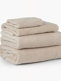 Полотенце из натурального хлопка "Бриз" бежевое MBM HOME модель BT-01/02/03/04 BEIGE Фото