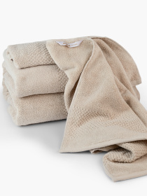 Полотенце из натурального хлопка "Бриз" бежевое MBM HOME модель BT-01/02/03/04 BEIGE Фото