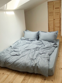Підковдра класична сіро-блакитна Cozy модель 8009066 Фото