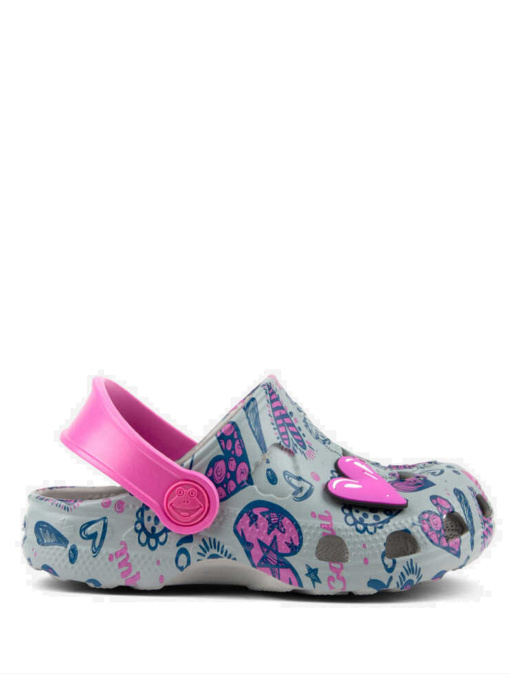Шльопанці COQUI модель 8701Mid.greyFuchsia_love_amulet Фото
