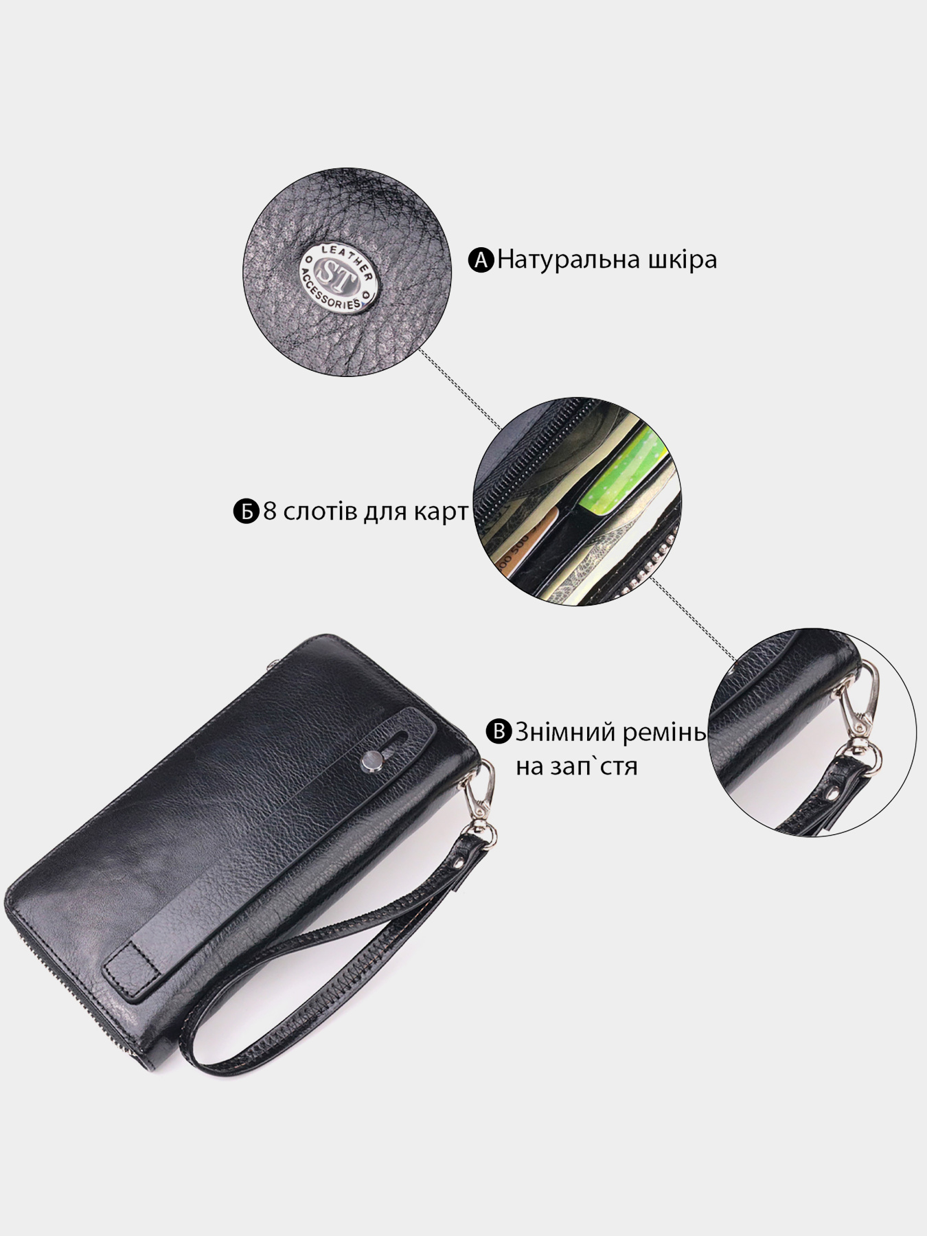 Гаманці ST Leather Accessories модель bag24_19410 Фото