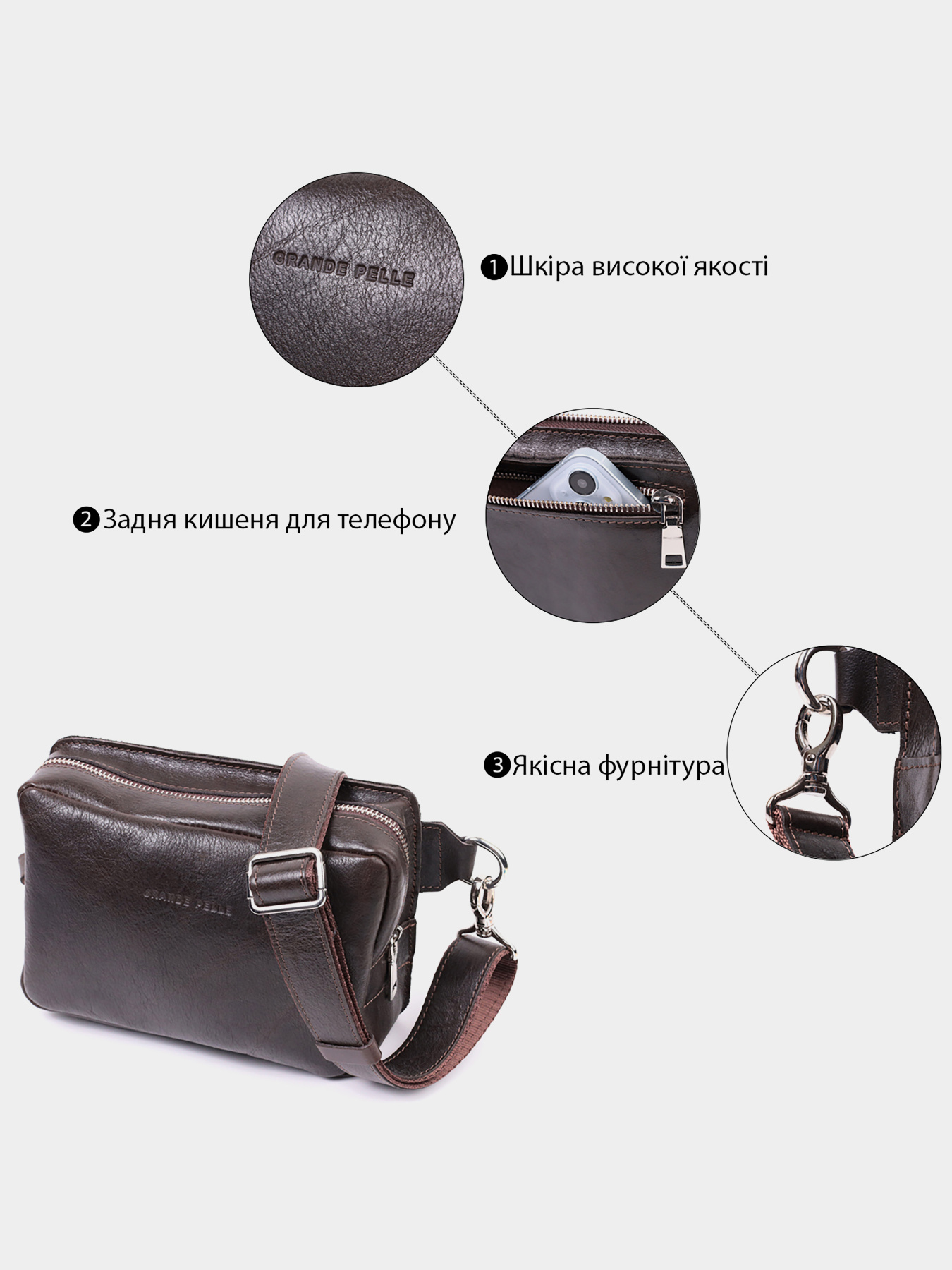 Сумки Grande Pelle модель bag24_22575 Фото