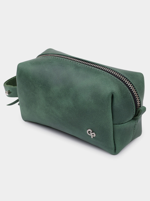 Кожаная Органайзер-косметичка унисекс GRANDE PELLE  Зеленый Grande Pelle модель bag24_11571 Фото