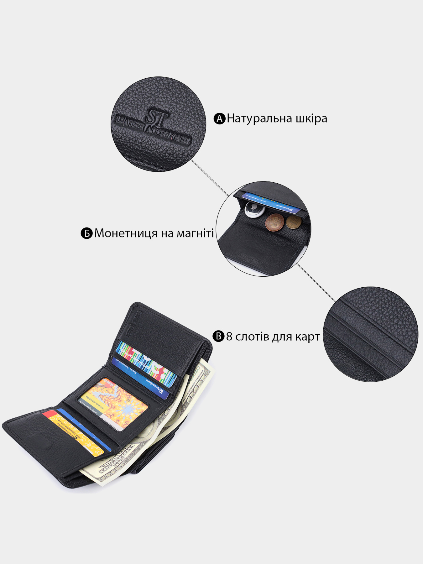 Гаманці ST Leather Accessories модель bag24_22728 Фото