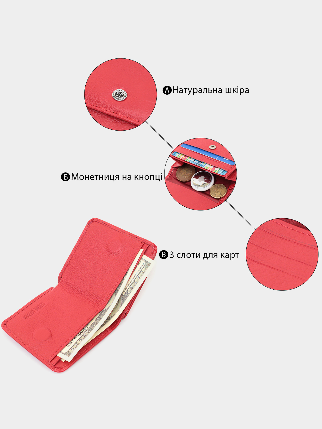 Кошельки ST Leather Accessories модель bag24_22689 Фото