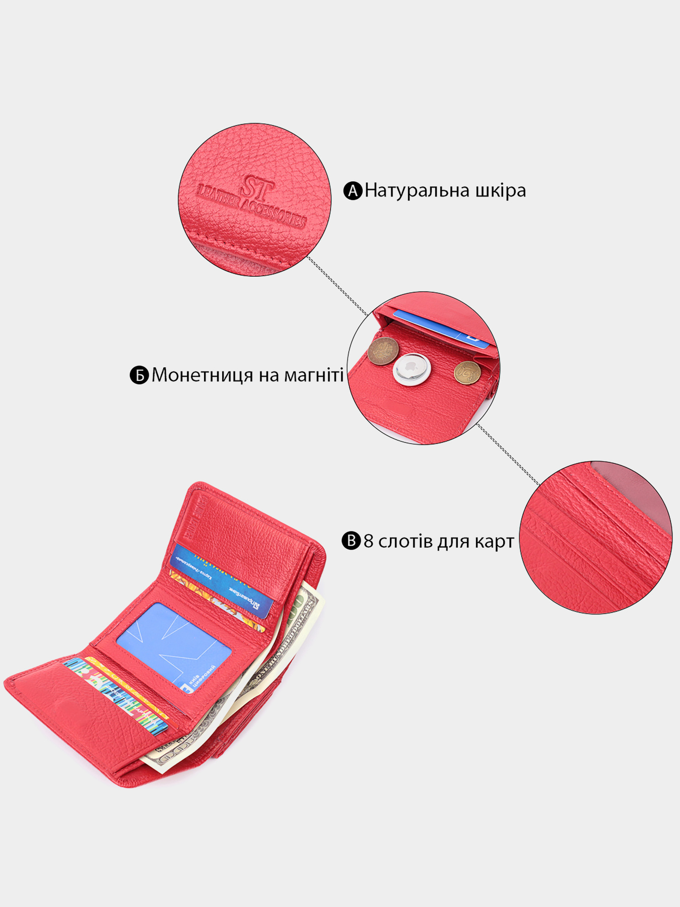 Кошельки ST Leather Accessories модель bag24_22727 Фото