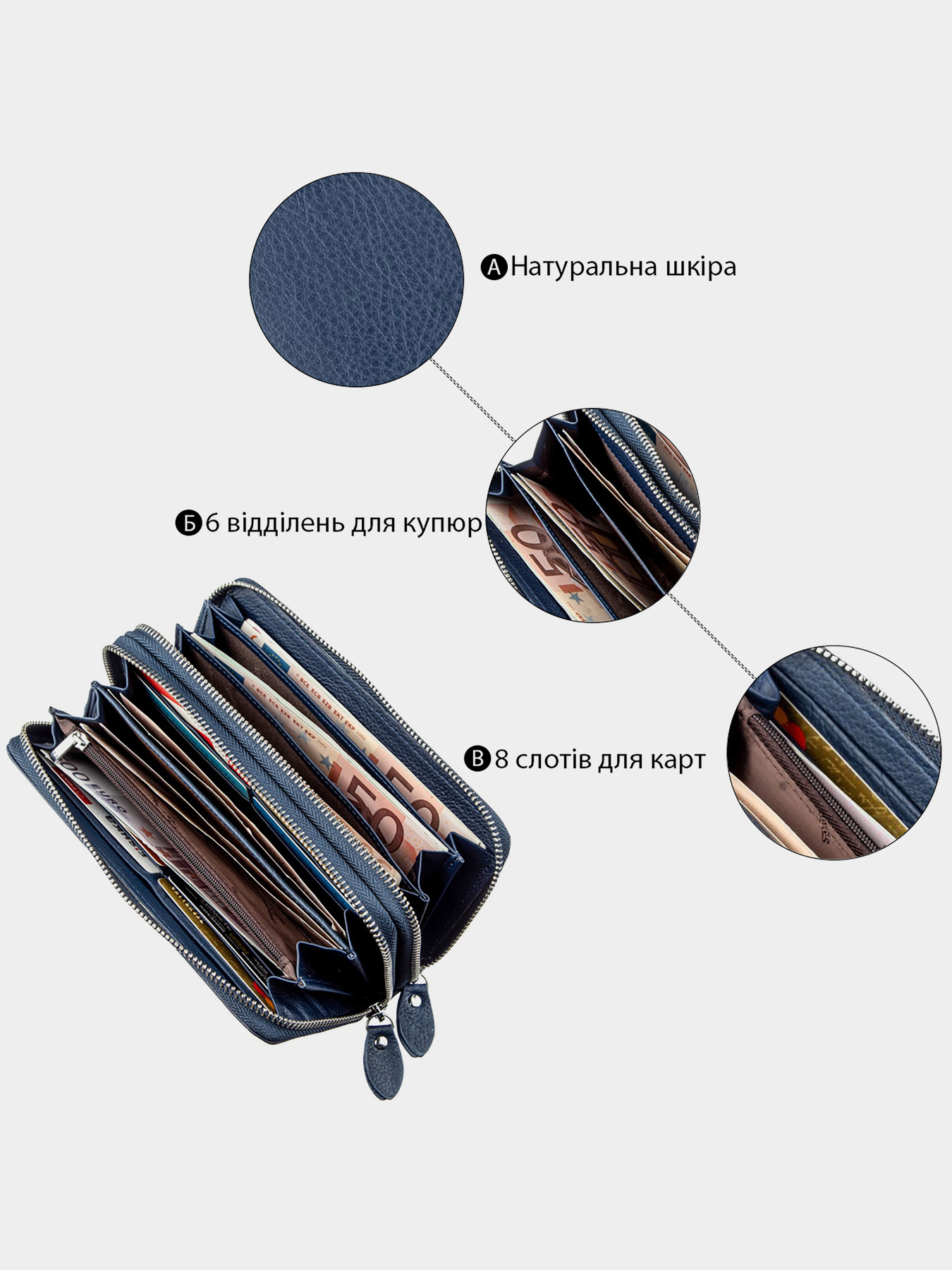 Кошельки ST Leather Accessories модель bag24_18869 Фото