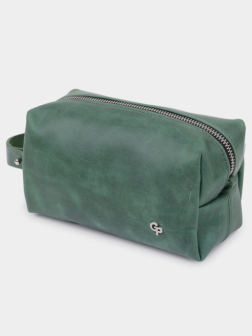 Кожаная Органайзер-косметичка унисекс GRANDE PELLE  Зеленый Grande Pelle модель bag24_11572 Фото