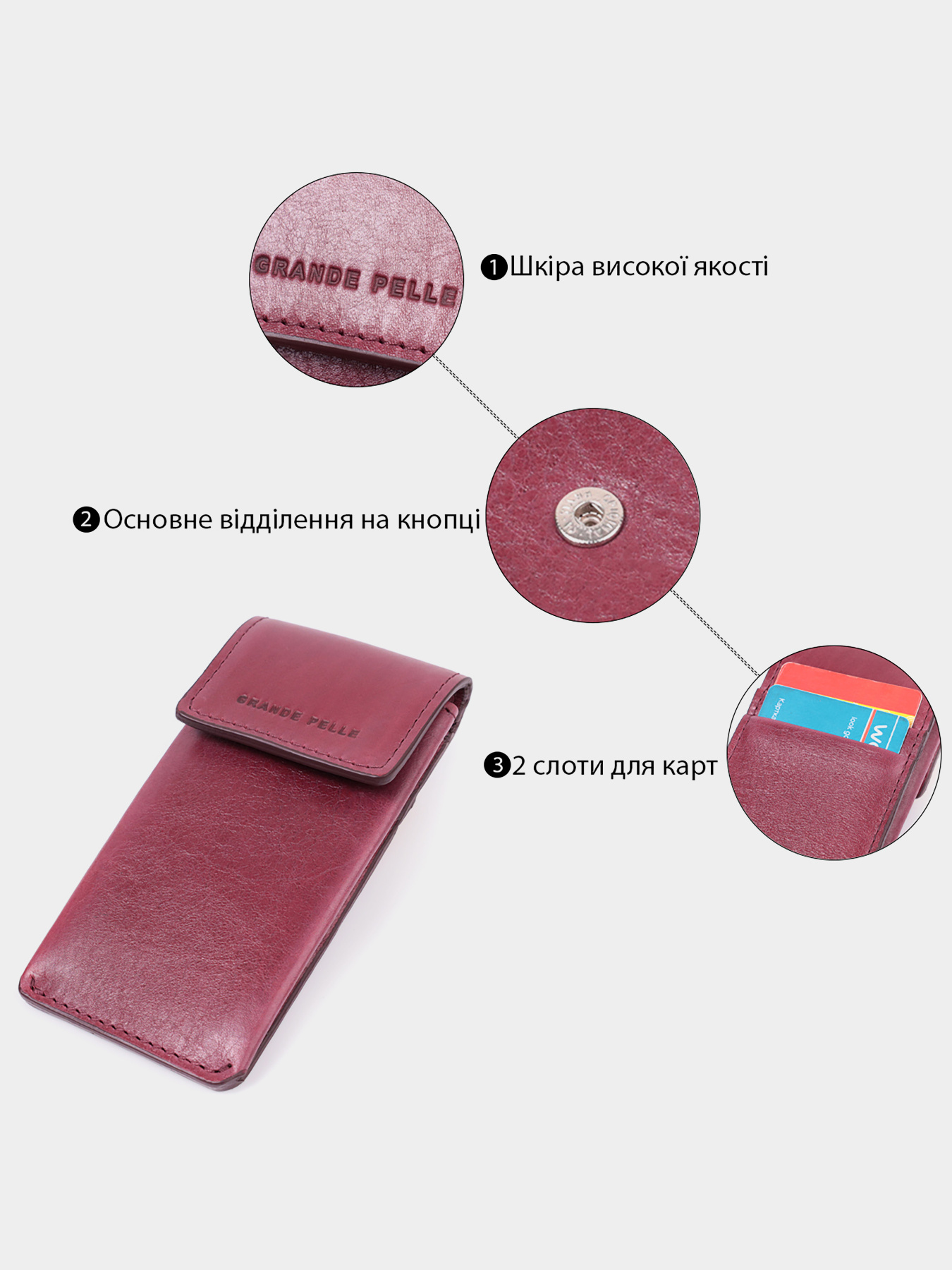 Кошельки Grande Pelle модель bag24_22572 Фото