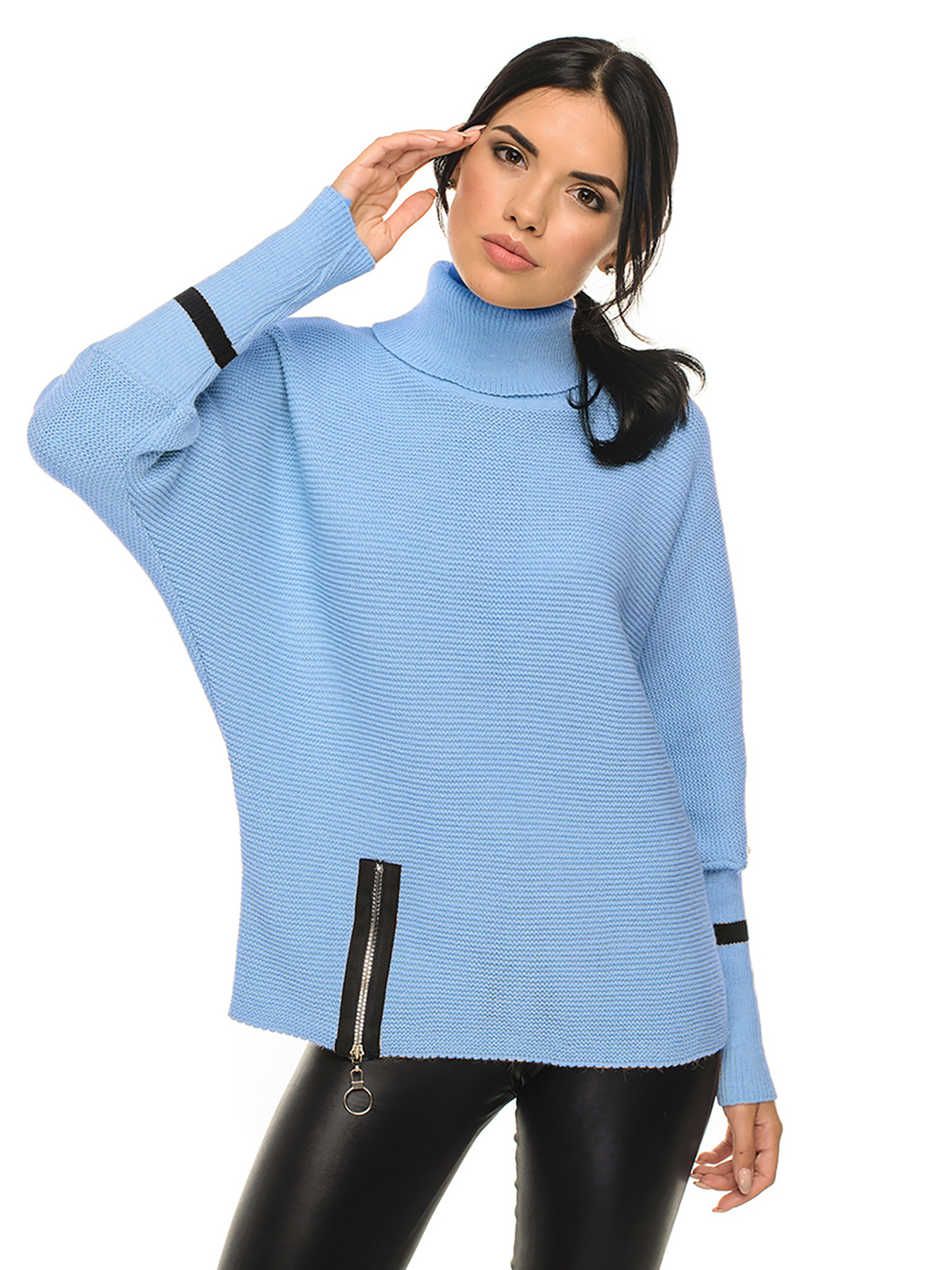 Свитры и кардиганы SVTR модель 4540blueWSWTSVTR Свитры и кардиганы SVTR модель 4540blueWSWTSVTR Фото
