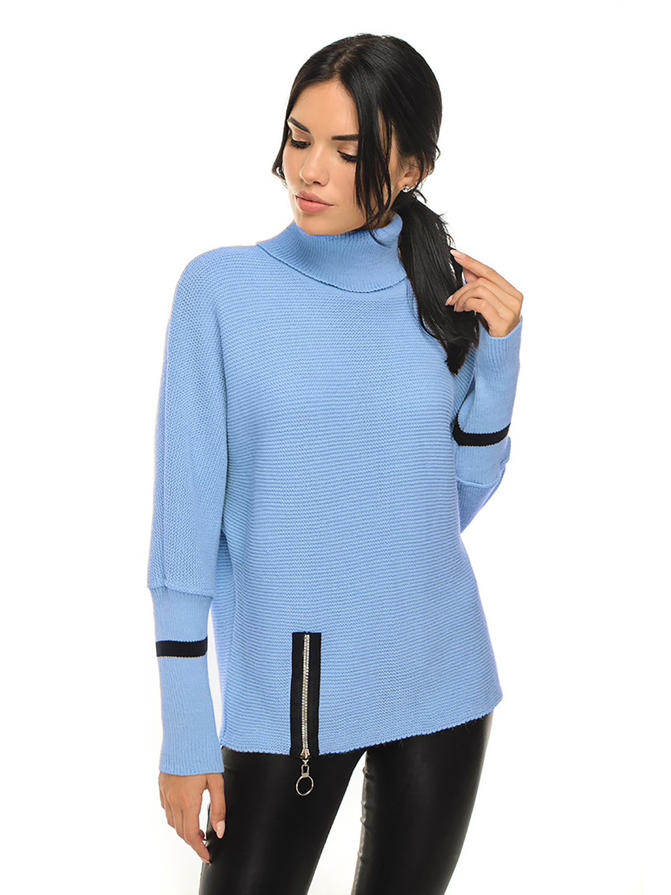 Свитры и кардиганы SVTR модель 4540blueWSWTSVTR Свитры и кардиганы SVTR модель 4540blueWSWTSVTR Фото