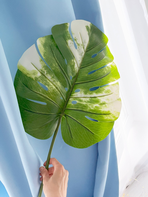 Штучне листя "Monstera Alba" Engard модель TW-53 Фото