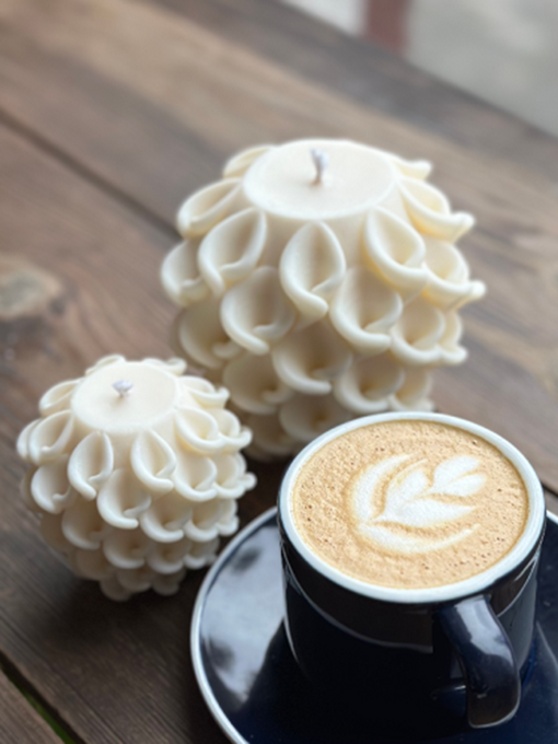 Фигурная свеча "Кружева" из натурального соевого воска Candle Design модель 110.1005/1006/1007 Фото