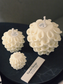 Фігурна свічка "Мережево" з натурального соєвого воску Candle Design модель 110.1005/1006/1007 Фото