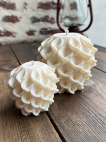 Фігурна свічка "Мережево" з натурального соєвого воску Candle Design модель 110.1005/1006/1007 Фото