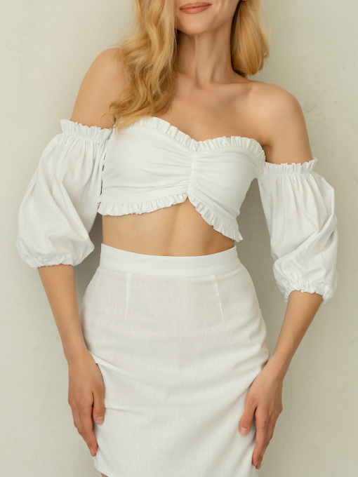 Футболки і поло Shape of Angel з відкритими плечима та рюшами модель 298704538 Фото