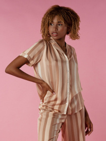 Одяг для дому та сну Brabrabra модель HOM2212104_Striped-Print Фото